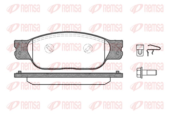 Kit de plaquettes de frein, frein à disque REMSA 0731.10