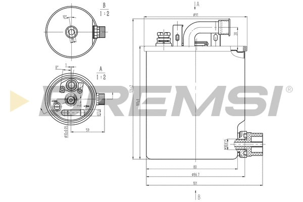Filtre à carburant BREMSI FE0836