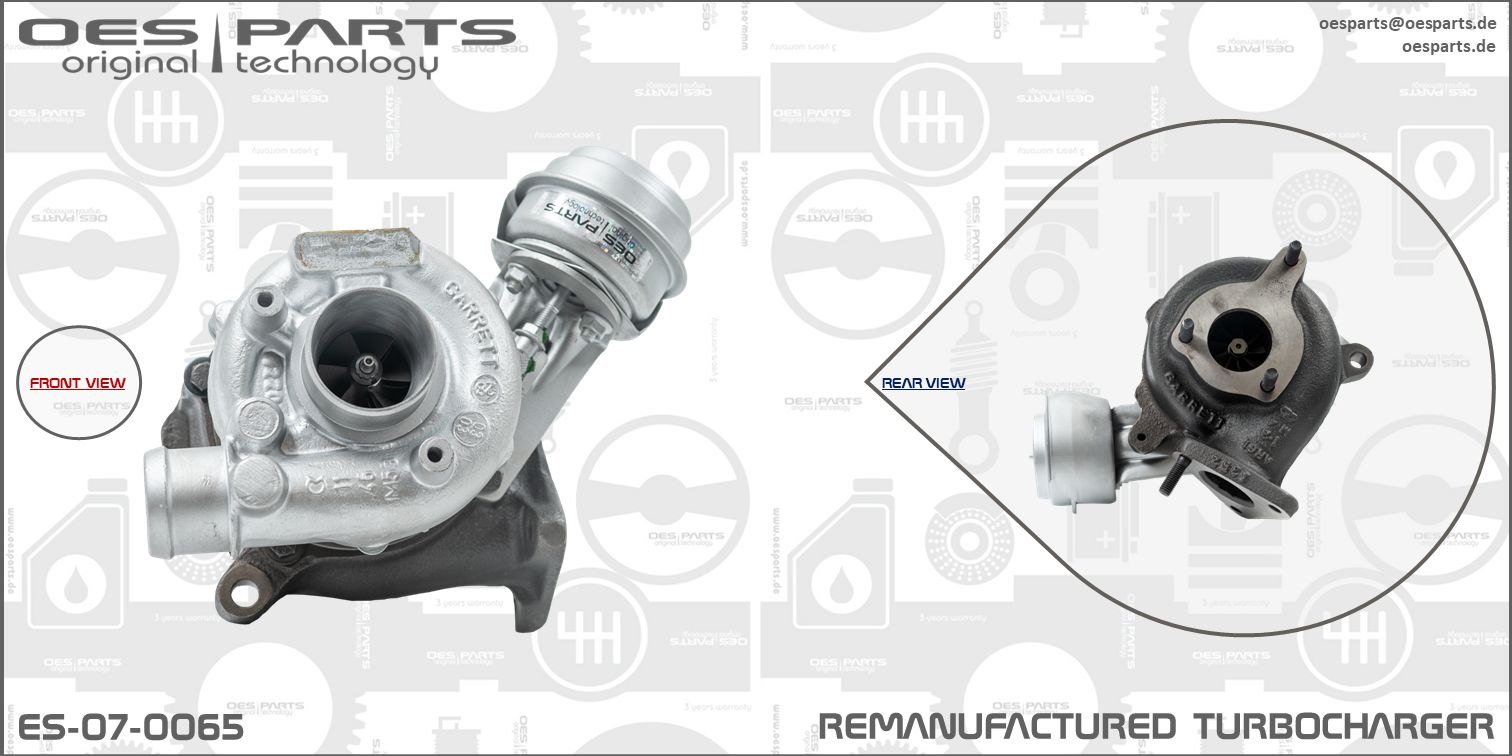 Turbocompresseur, suralimentation OES PARTS ES-07-0065