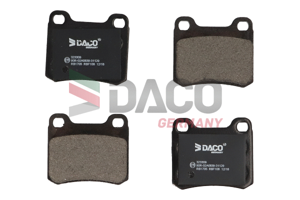 Kit de plaquettes de frein, frein à disque DACO Germany 323309
