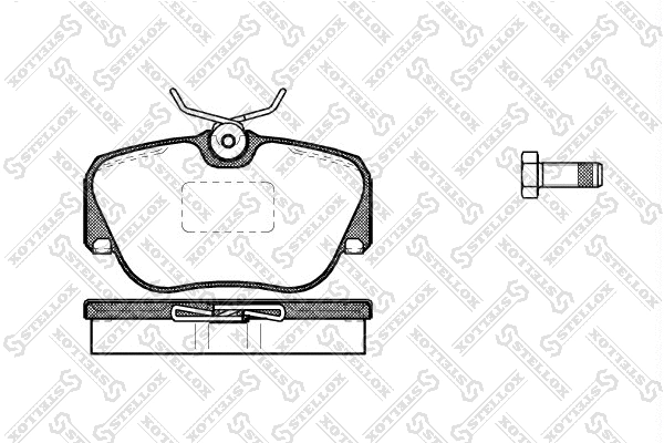 Kit de plaquettes de frein, frein à disque STELLOX 156 000-SX