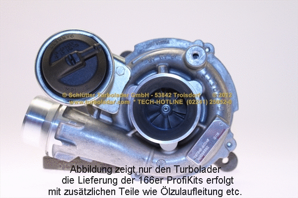 Turbocompresseur, suralimentation SCHLÜTTER TURBOLADER 166-00820