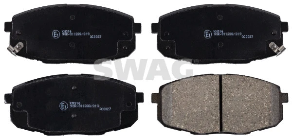 Kit de plaquettes de frein, frein à disque SWAG 33 10 7523