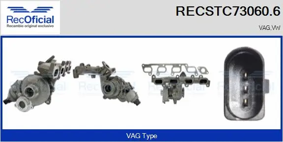 Turbocompresseur, suralimentation RECOFICIAL RECSTC73060.6