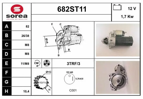 Démarreur STARTCAR 682ST11