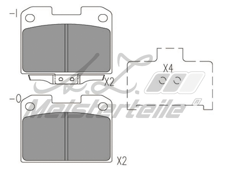 Kit de plaquettes de frein, frein à disque A.Z. Meisterteile AZMT-44-022-2259