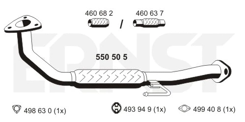 Tuyau d'échappement ERNST 550505