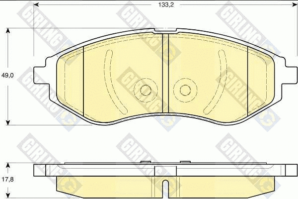 Kit de plaquettes de frein, frein à disque GIRLING 6133309