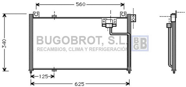 Condenseur, climatisation BUGOBROT 62-MZ5127