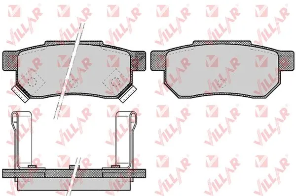 Kit de plaquettes de frein, frein à disque VILLAR 626.0507