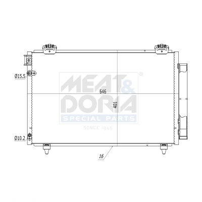 Condenseur, climatisation MEAT & DORIA 991181