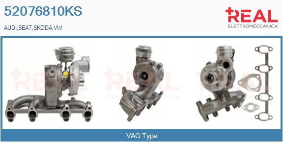 Turbocompresseur, suralimentation REAL 52076810KS