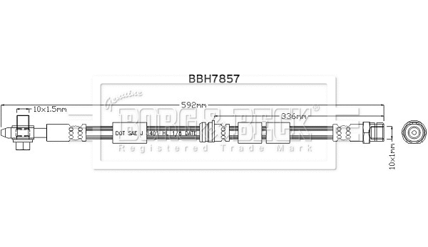 Flexible de frein BORG & BECK BBH7857
