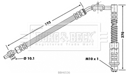 Flexible de frein BORG & BECK BBH6536