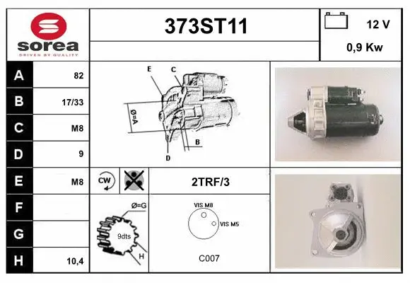 Démarreur STARTCAR 373ST11