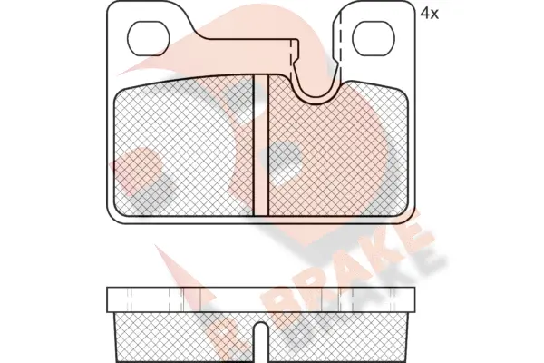 Kit de plaquettes de frein, frein à disque R BRAKE RB0306