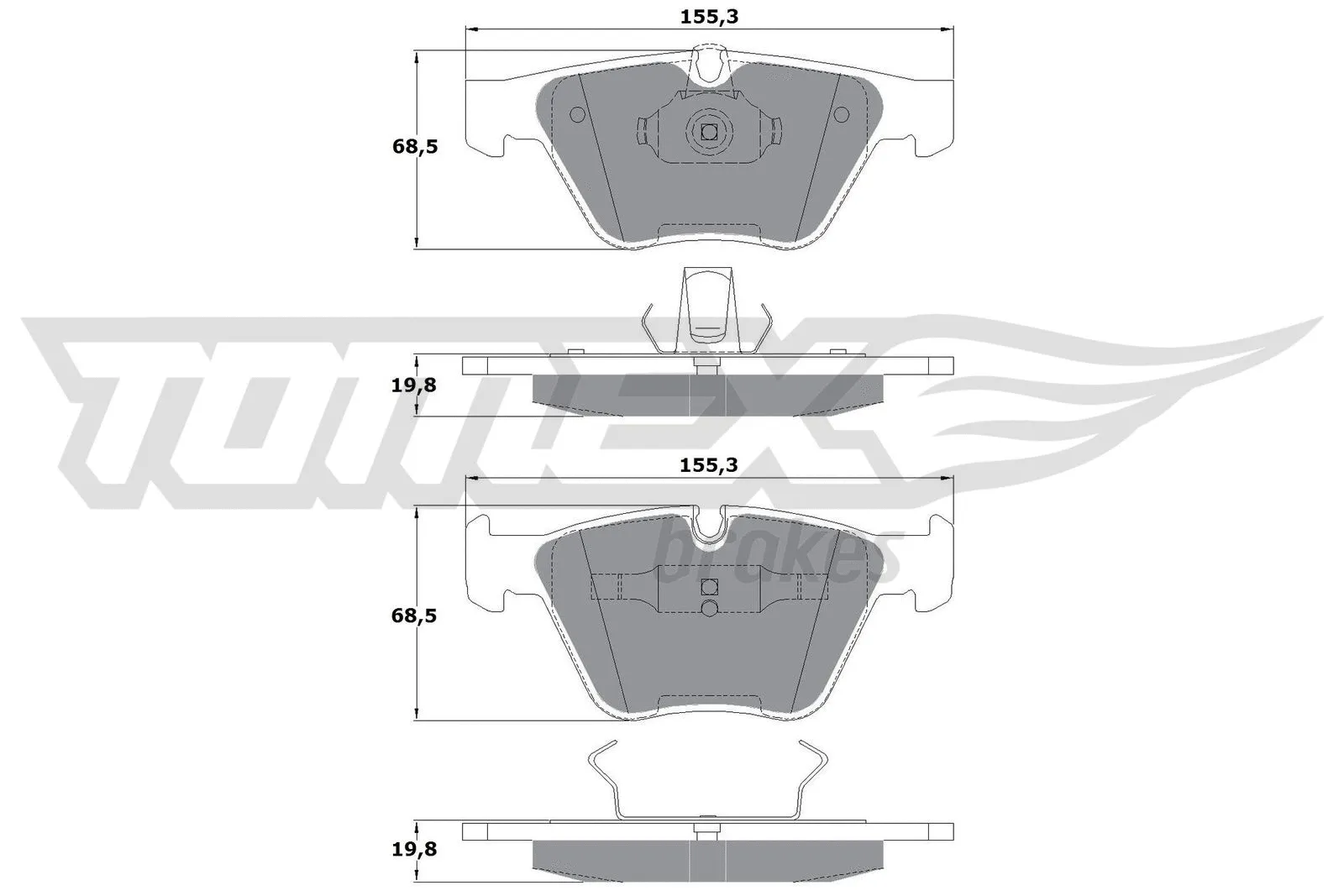 Kit de plaquettes de frein, frein à disque TOMEX Brakes TX 13-25