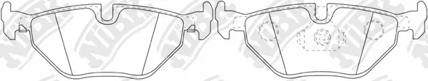 Kit de plaquettes de frein, frein à disque NiBK PN0028W