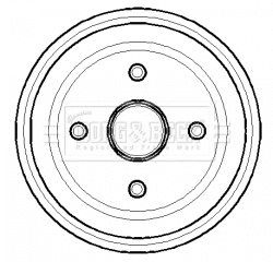 Tambour de frein BORG & BECK BBR7123