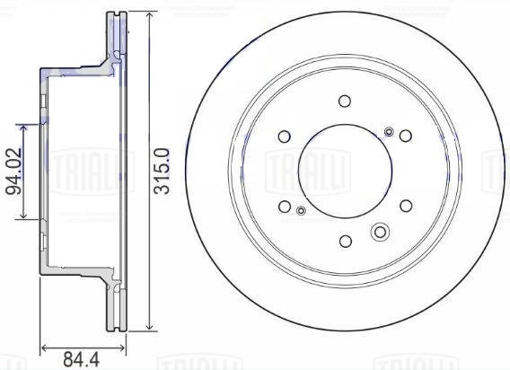 Disque de frein TRIALLI DF 084410