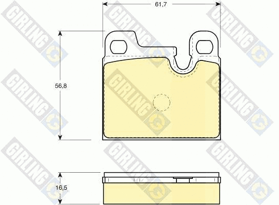 Kit de plaquettes de frein, frein à disque GIRLING 6102582