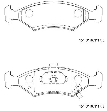 Kit de plaquettes de frein, frein à disque ASIMCO KD4707