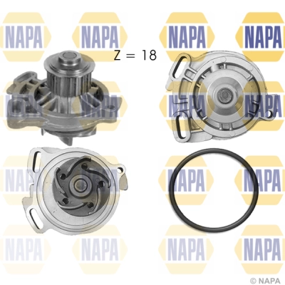 Pompe à eau, refroidissement du moteur NAPA NWP1015