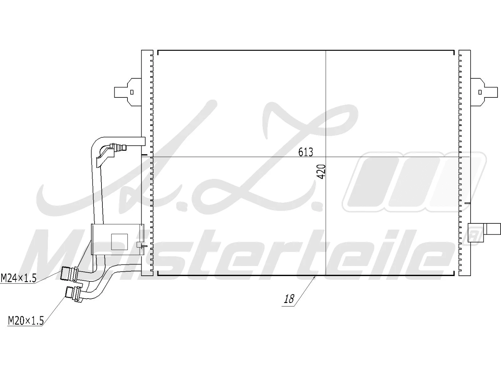 Condenseur, climatisation A.Z. Meisterteile AZMT-45-030-1103