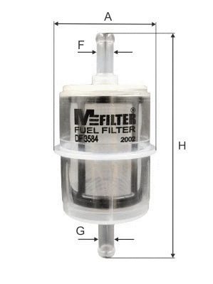 Filtre à carburant MFILTER DF 3584