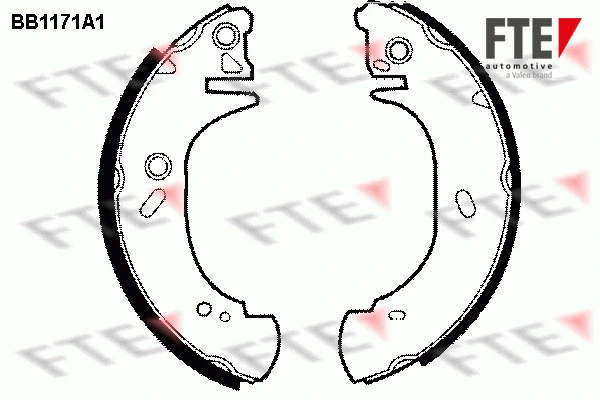 Jeu de mâchoires de frein FTE 9100036