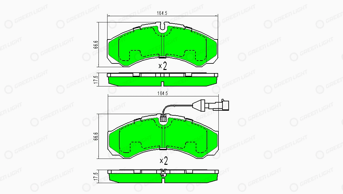 Kit de plaquettes de frein, frein à disque Automotive Adriado GLBP0222