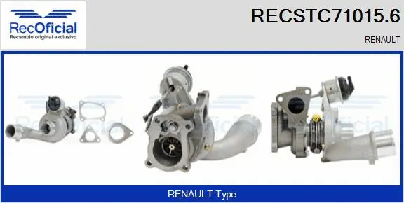 Turbocompresseur, suralimentation RECOFICIAL RECSTC71015.6