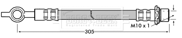 Flexible de frein BORG & BECK BBH7241