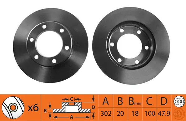 Disque de frein SB BR21124T