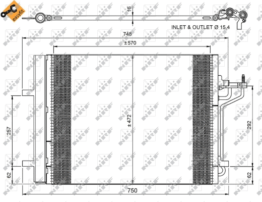 Condenseur, climatisation NRF 350052