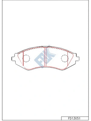 Kit de plaquettes de frein, frein à disque FBK FD13051