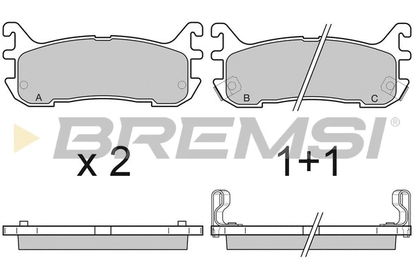 Kit de plaquettes de frein, frein à disque BREMSI BP2759
