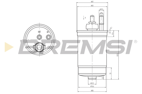Filtre à carburant BREMSI FE0839