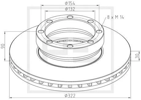Disque de frein PE Automotive 146.200-00A