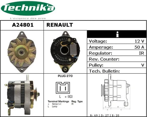 Alternateur Technika A24801