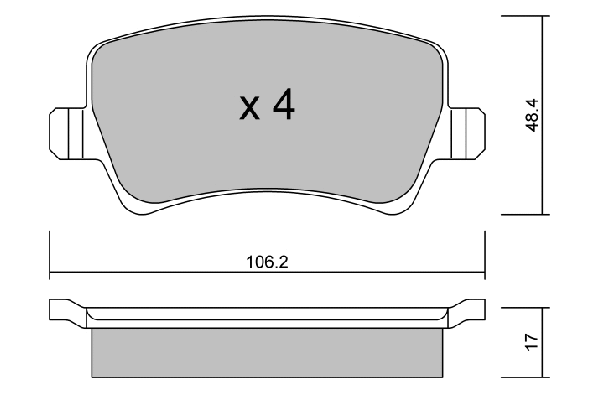 Kit de plaquettes de frein, frein à disque AISIN BPFO-2002
