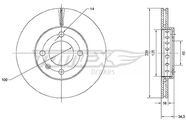 Disque de frein TOMEX Brakes TX 70-20