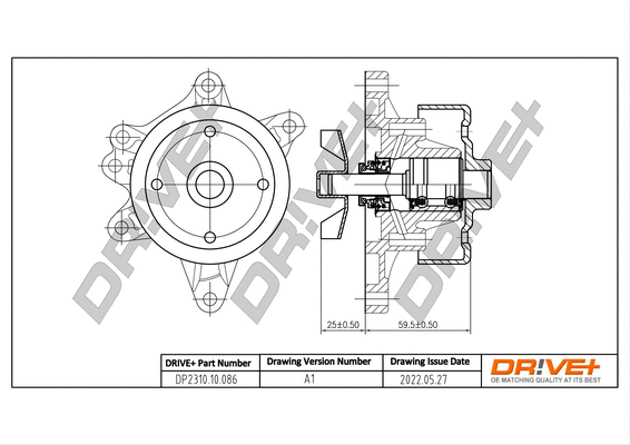 Pompe à eau, refroidissement du moteur Dr!ve+ DP2310.10.086