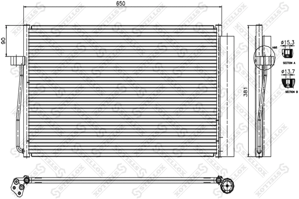 Condenseur, climatisation STELLOX 10-45404-SX