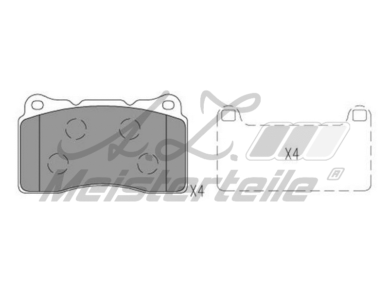 Kit de plaquettes de frein, frein à disque A.Z. Meisterteile AZMT-44-022-2186