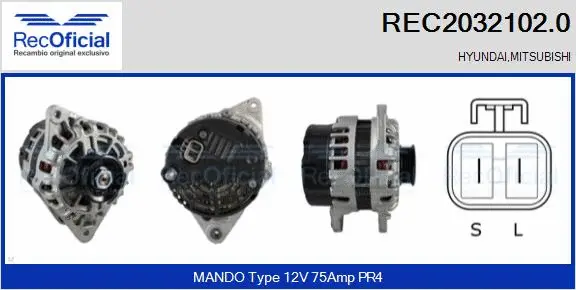 Alternateur RECOFICIAL REC2032102.0