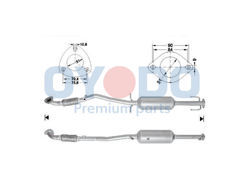 Filtre à particules / à suie, échappement Oyodo 20N0120-OYO
