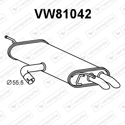 Silencieux arrière VENEPORTE VW81042