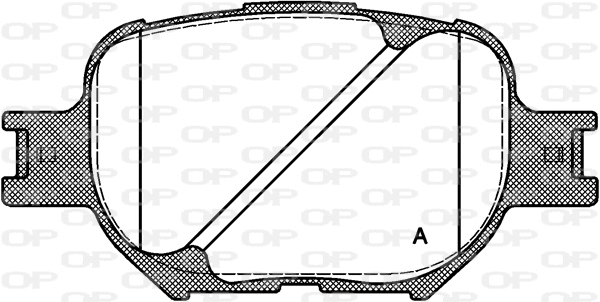 Kit de plaquettes de frein, frein à disque OPEN PARTS BPA0742.00