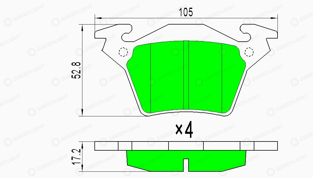 Kit de plaquettes de frein, frein à disque Automotive Adriado GLBP0206